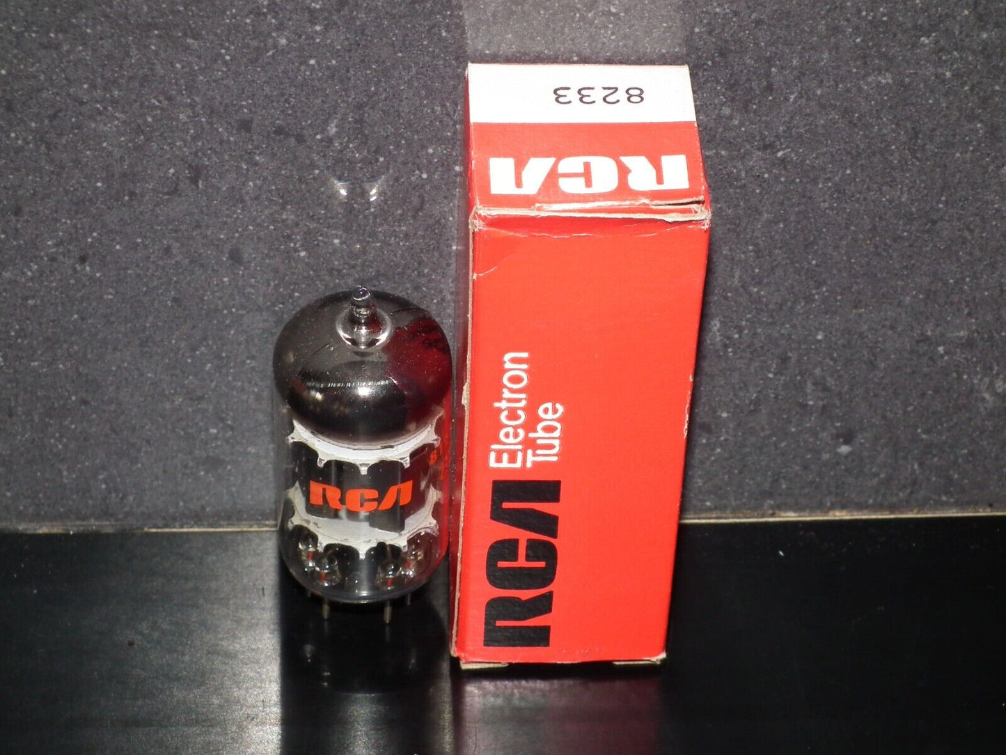 8233 RCA E55L NOS NIB Black Anode - Carbonized Nickel