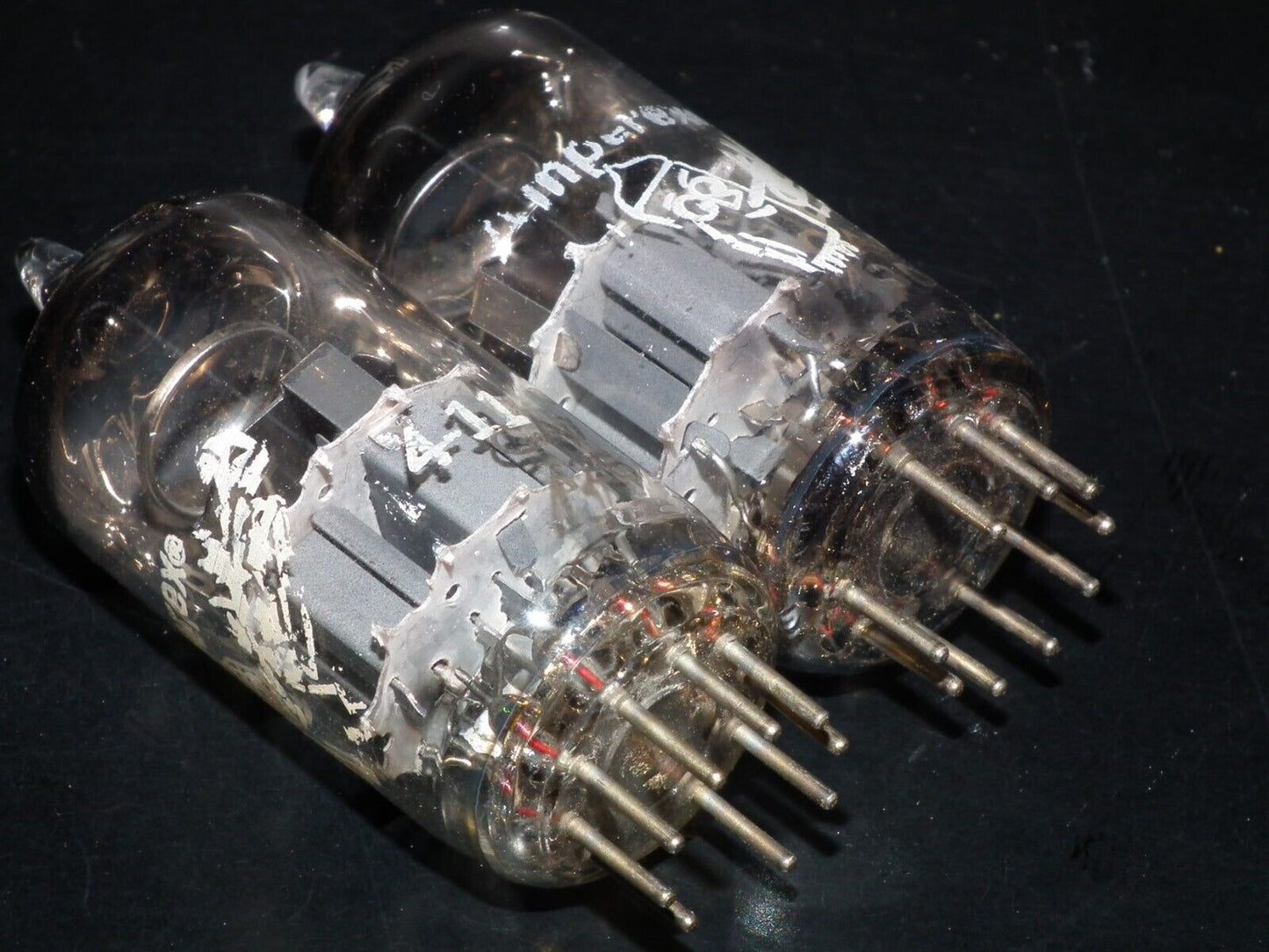 6DJ8 ECC88 Amperex Holland Matched Pair Used Tested 125% Dual Stage Getter