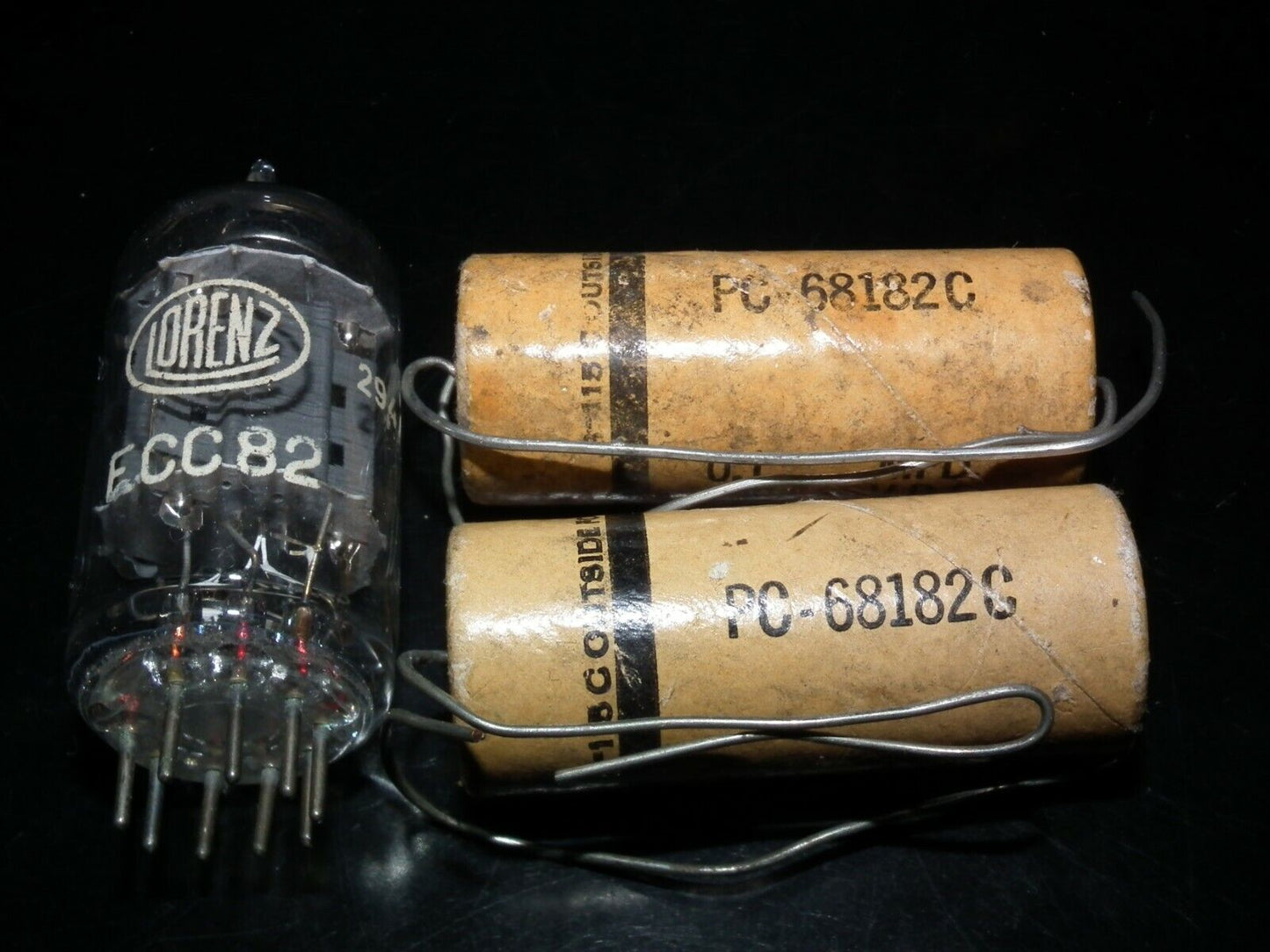 Two vintage SPRAGUE capacitors 0.1uF 500V NOS Guitar Amp MICAMOLD WAX PAPER