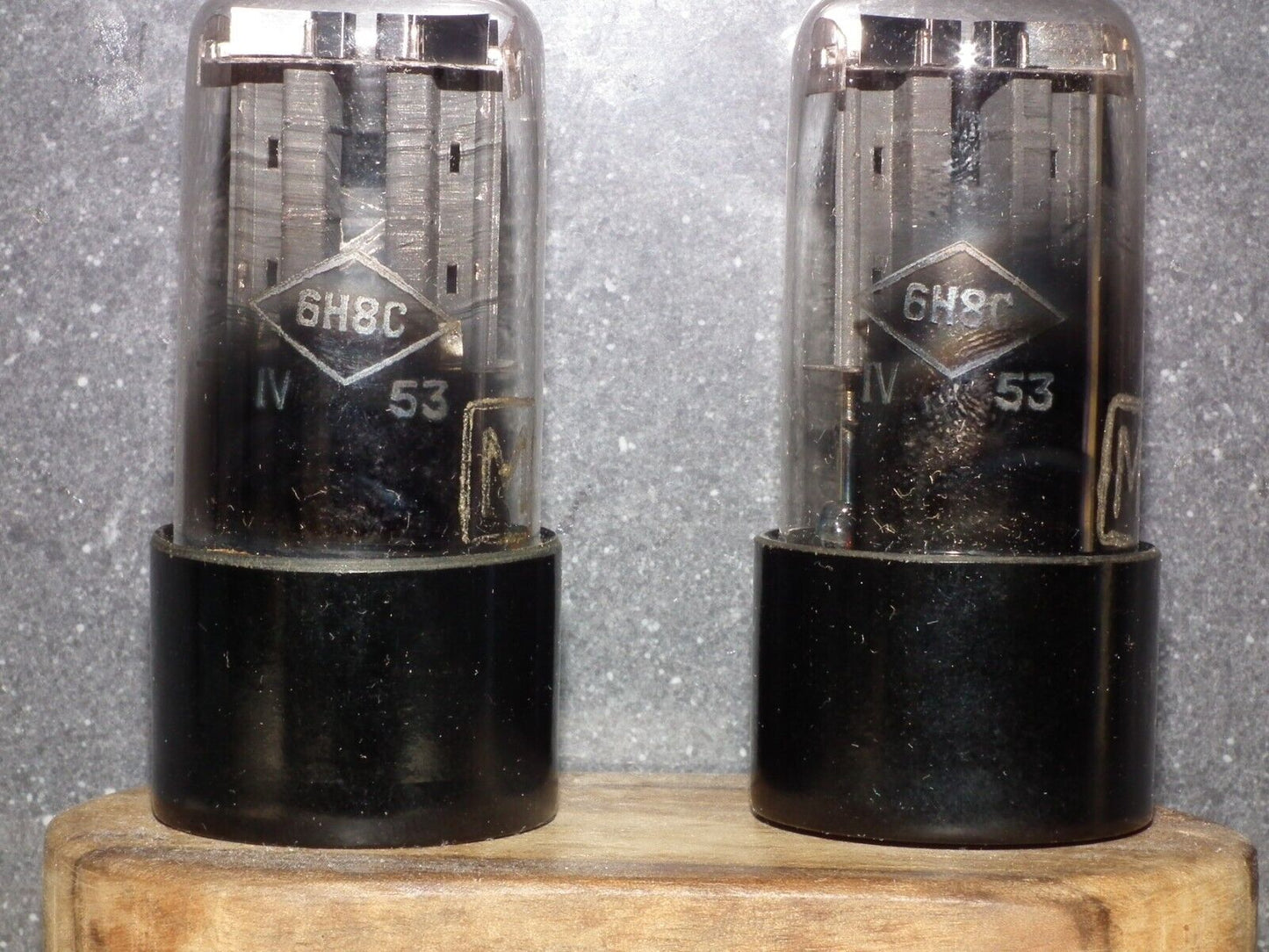 Platinum Matched Pair Foton 6SN7GT 6N8S NOS early 50s Tashkent Plant Great Sound