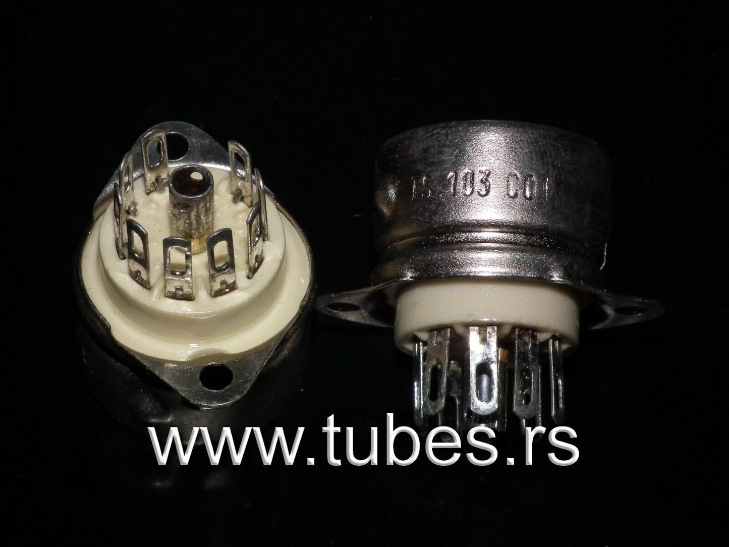 Two VINTAGE NOS Chinch Noval Vacuum Tube Ceramic Socket TS103C01 ECC83 EF86 EL84