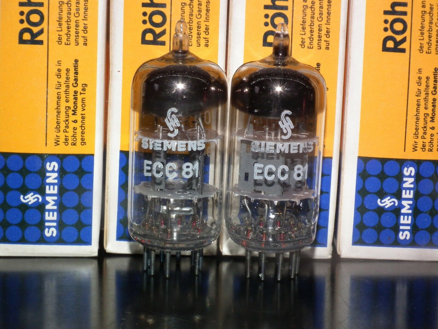 ECC81 Siemens Platinum Matched Pair NOS NIB 12AT7 Siemens&Halske Munich W German