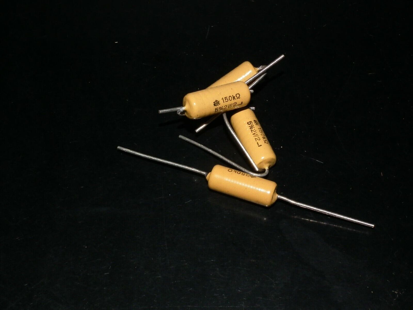Four (4 pcs) Roshental NOS vintage resistors 150K Ohm 2W Klangfilm tube audio