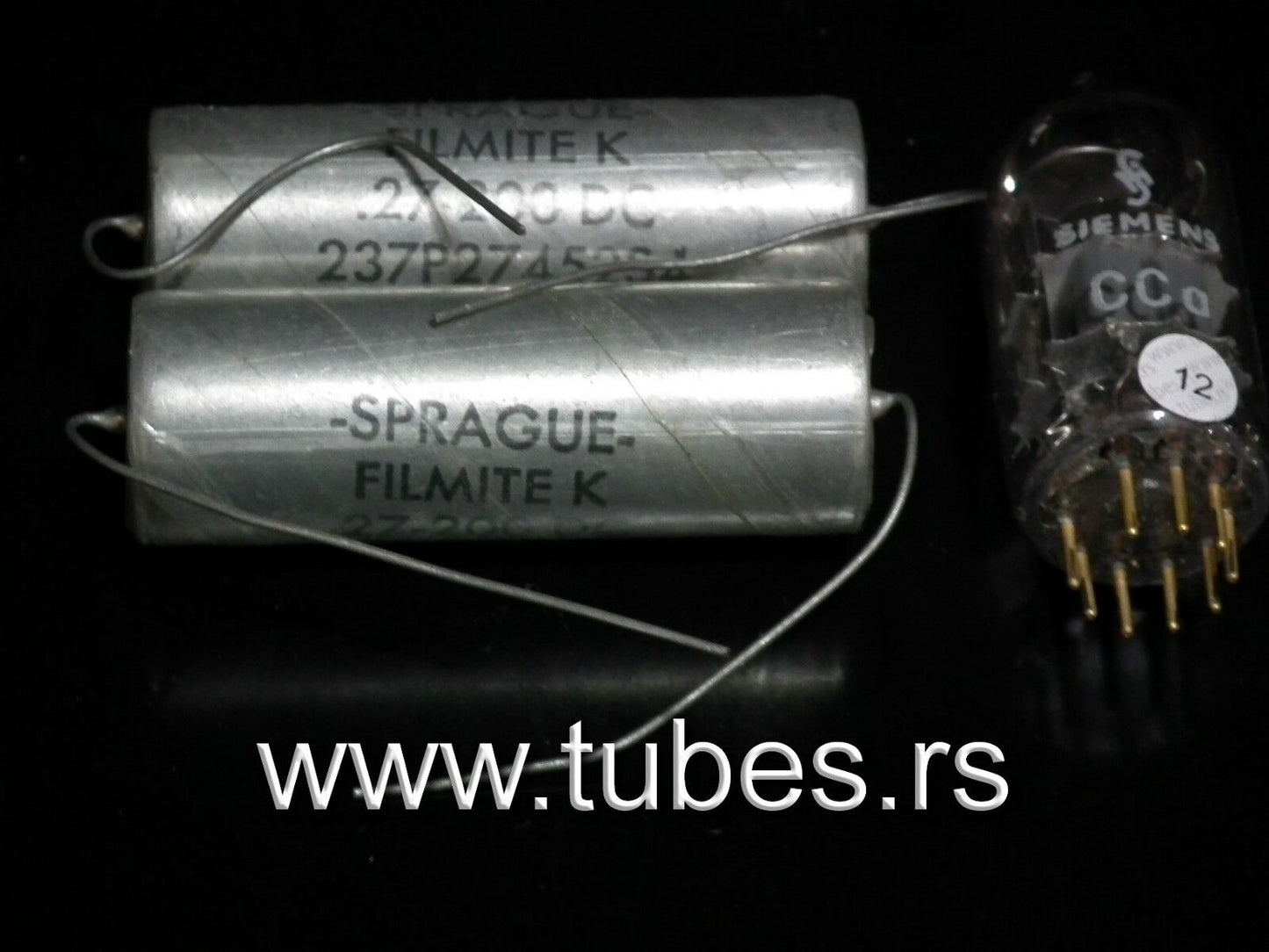 Two vintage MP capacitors 0.27 uF / 250V Sprague FILMITE K Made in US NOS