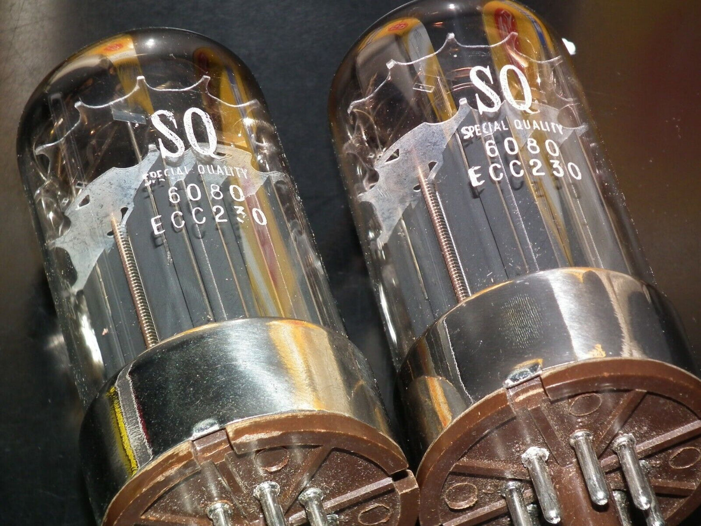 MULLARD 6080 6AS7 5998 ECC230 Matched pair NOS SPECIAL QUALITY rebranded Philips