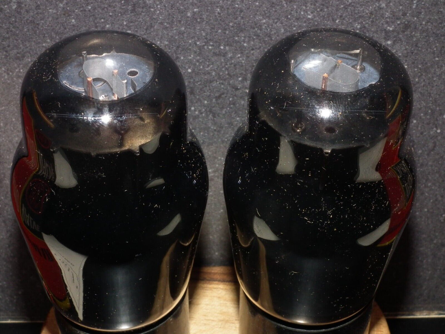 Matched pair 6L6GA BRIMAR UK Black coated glass, close serial numbers, FENDER