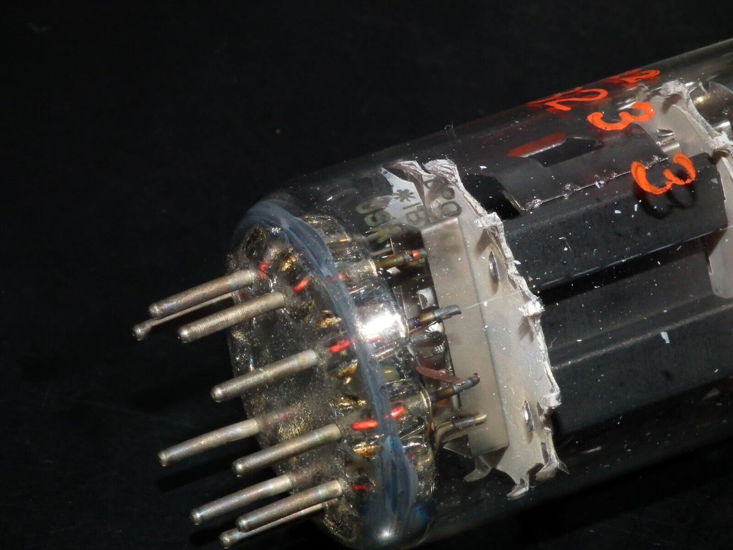 8233 RCA E55L NOS NIB Black Anode - Carbonized Nickel
