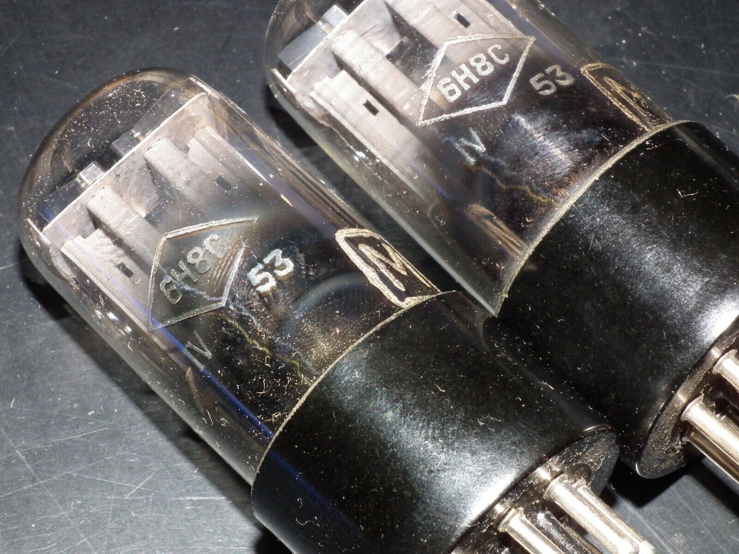Platinum Matched Pair Foton 6SN7GT 6N8S NOS early 50s Tashkent Plant Great Sound