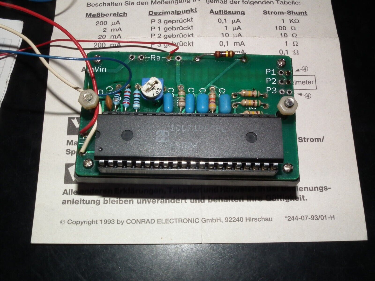 Vintage Digital Voltmeter Conrad PM-138