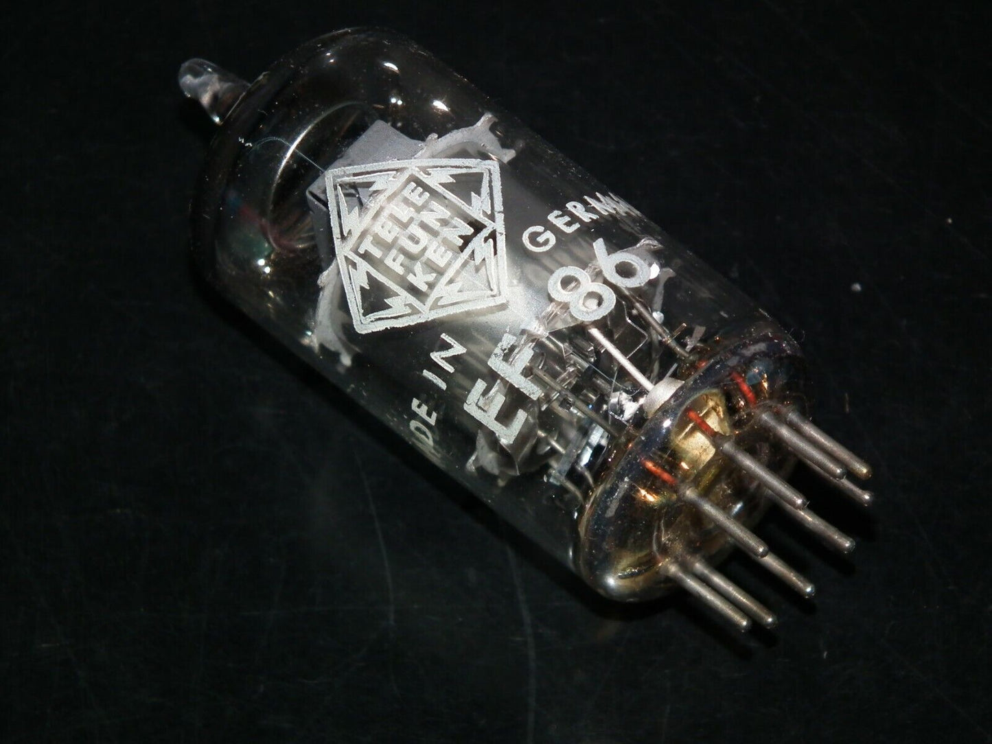EF86 Telefunken Silver Anodes, Diamond bottom, USED - TESTED NOS 100% Good Logos