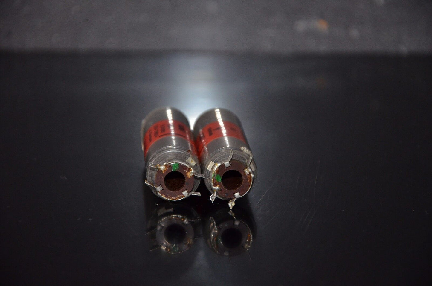 Two (2pcs) styroflex polystyrene Siemens Klangfilm capacitors 250V 101nF 0.1uF