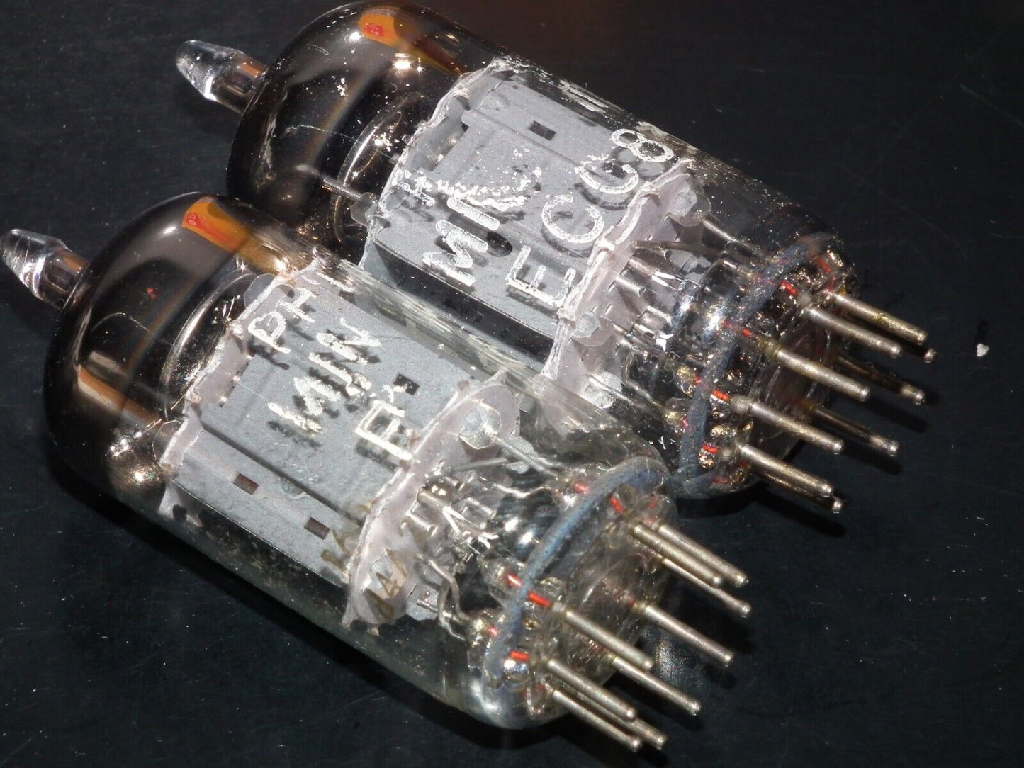 ECC83 Philips Miniwatt 12AX7 Matched Pair USED tested Stronger than NOS 125%