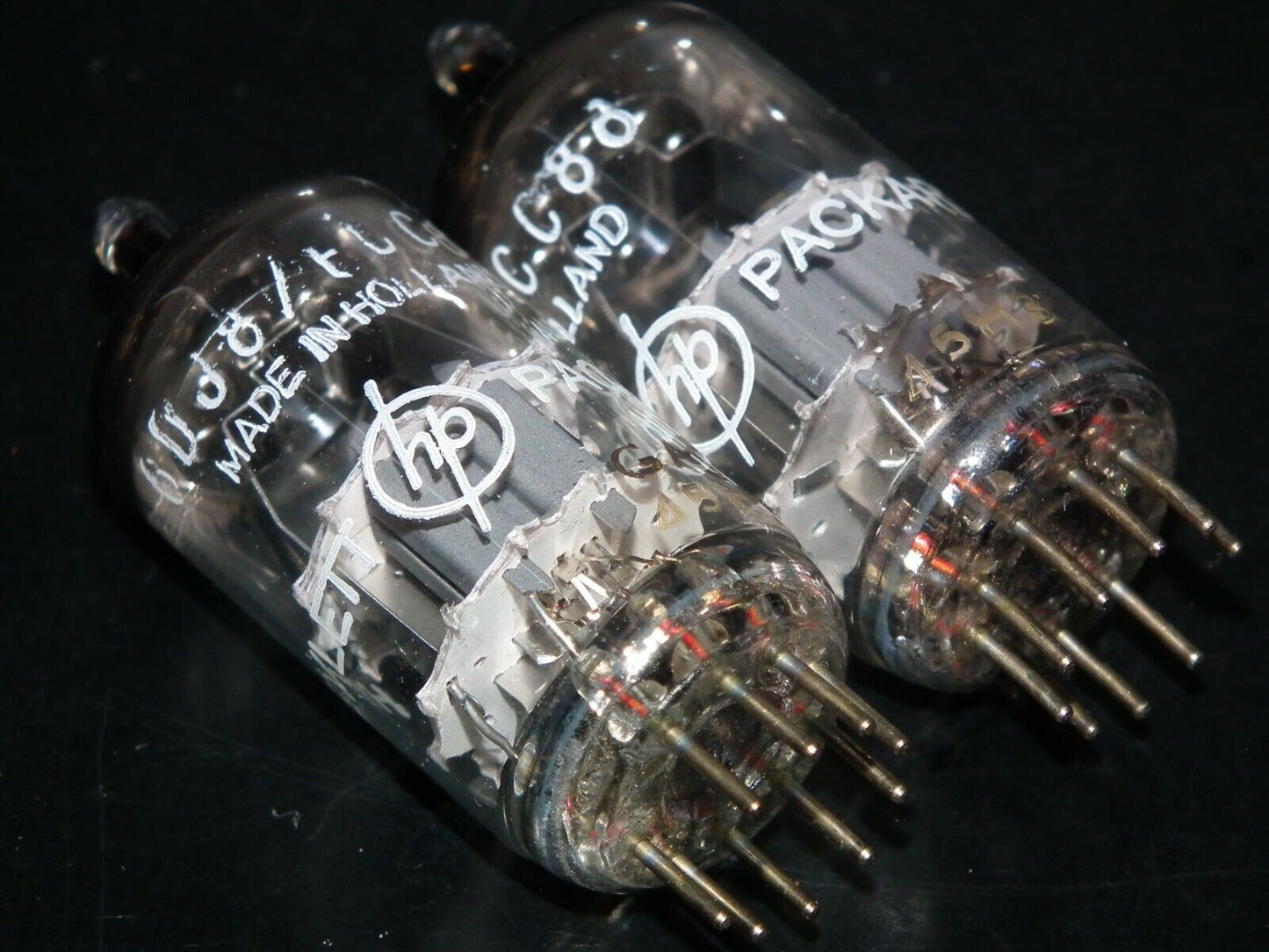 Platinum matched pair 6DJ8 HP Philips ECC88 Balanced sections, low noise
