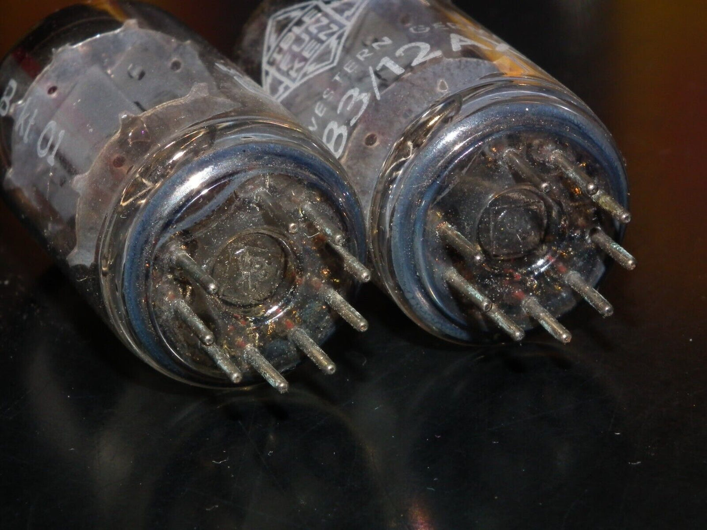 Matched Pair 12AX7 Telefunken ECC83 Tested 85/100% Smooth Anodes DB Berlin Codes