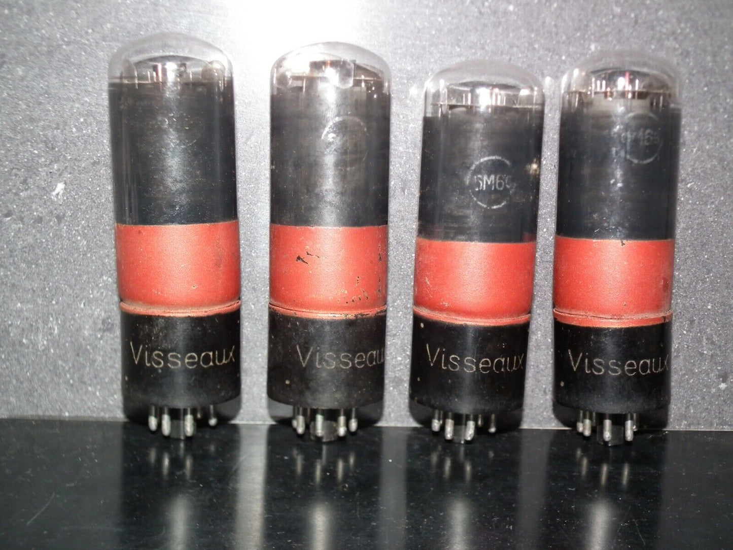 Platinum Matched Quad 6M6G Visseaux France EL33 Used Tested NOS 33-36mA