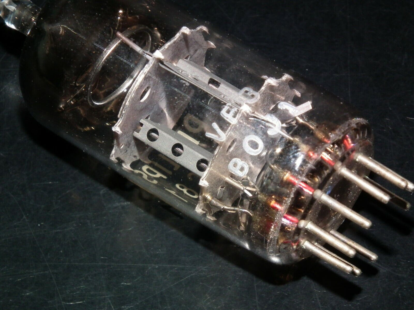 One ECC81 12AT7 Mullard Blackburn rebranded Philips (Used)