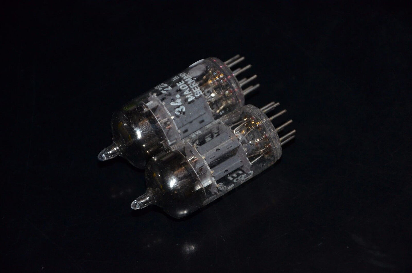 Siemens & Halske E81CC ECC801S 6201 ECC81 Matched pair triple mica West Germany