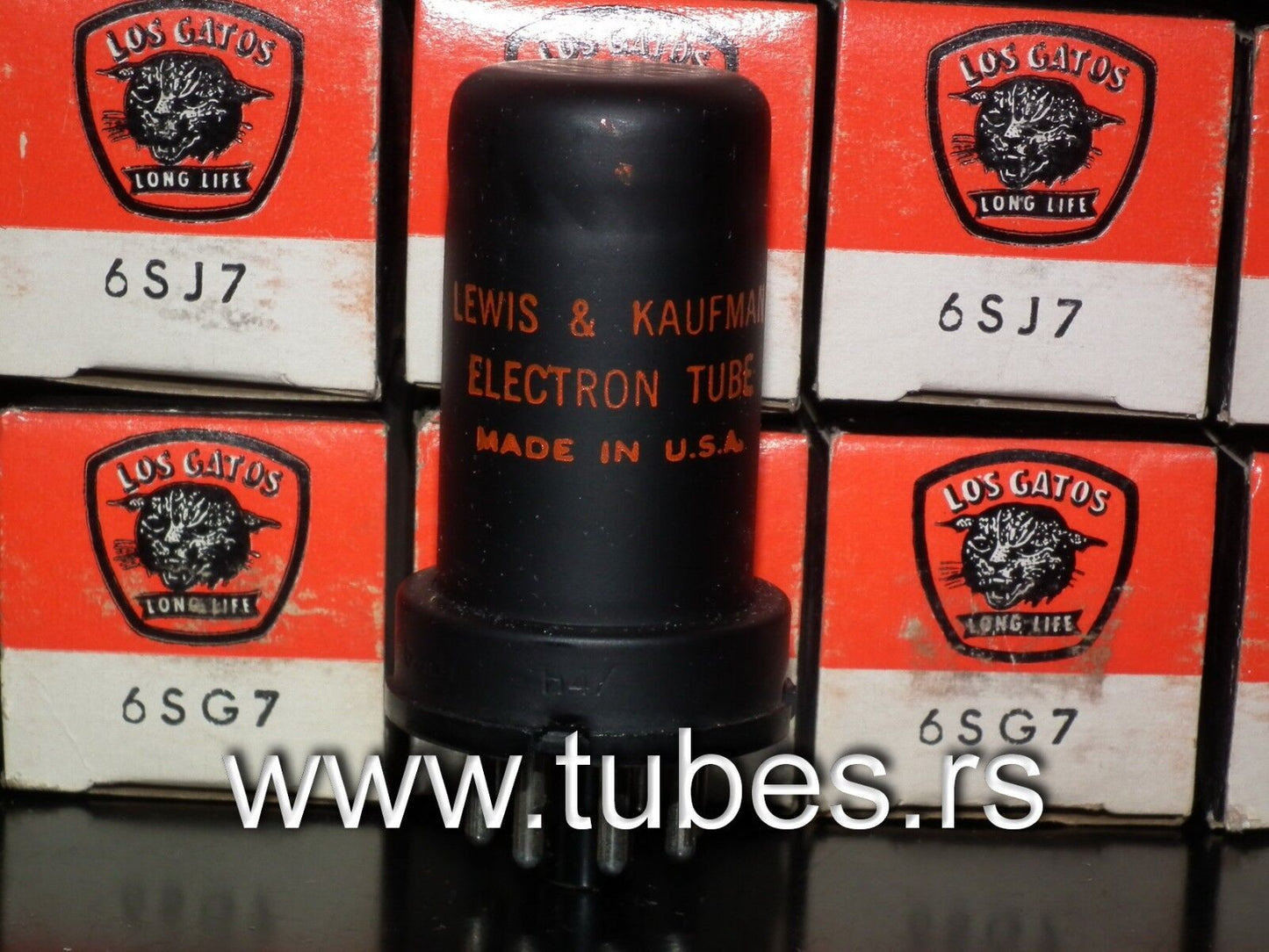 PLatinum matched pair 6SJ7 Los Gatos Lewis & Kaufman NOS NIB