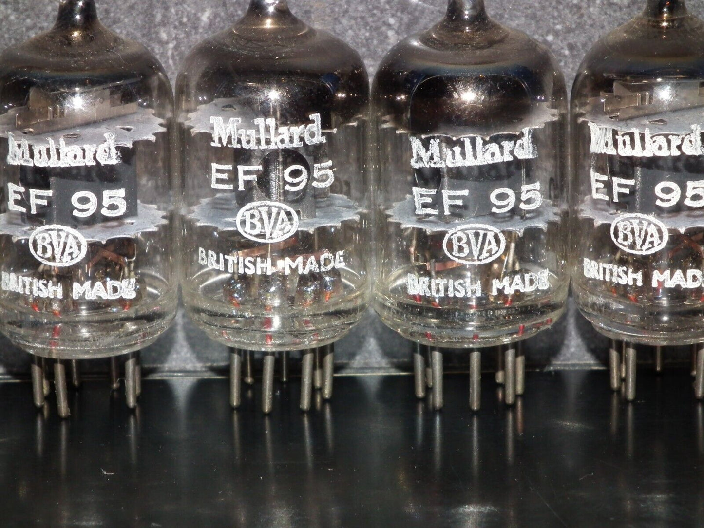 Matched Pair EF95 5654 6AK5W Mullard WHYTELEAFE Square Getter NOS Made in UK