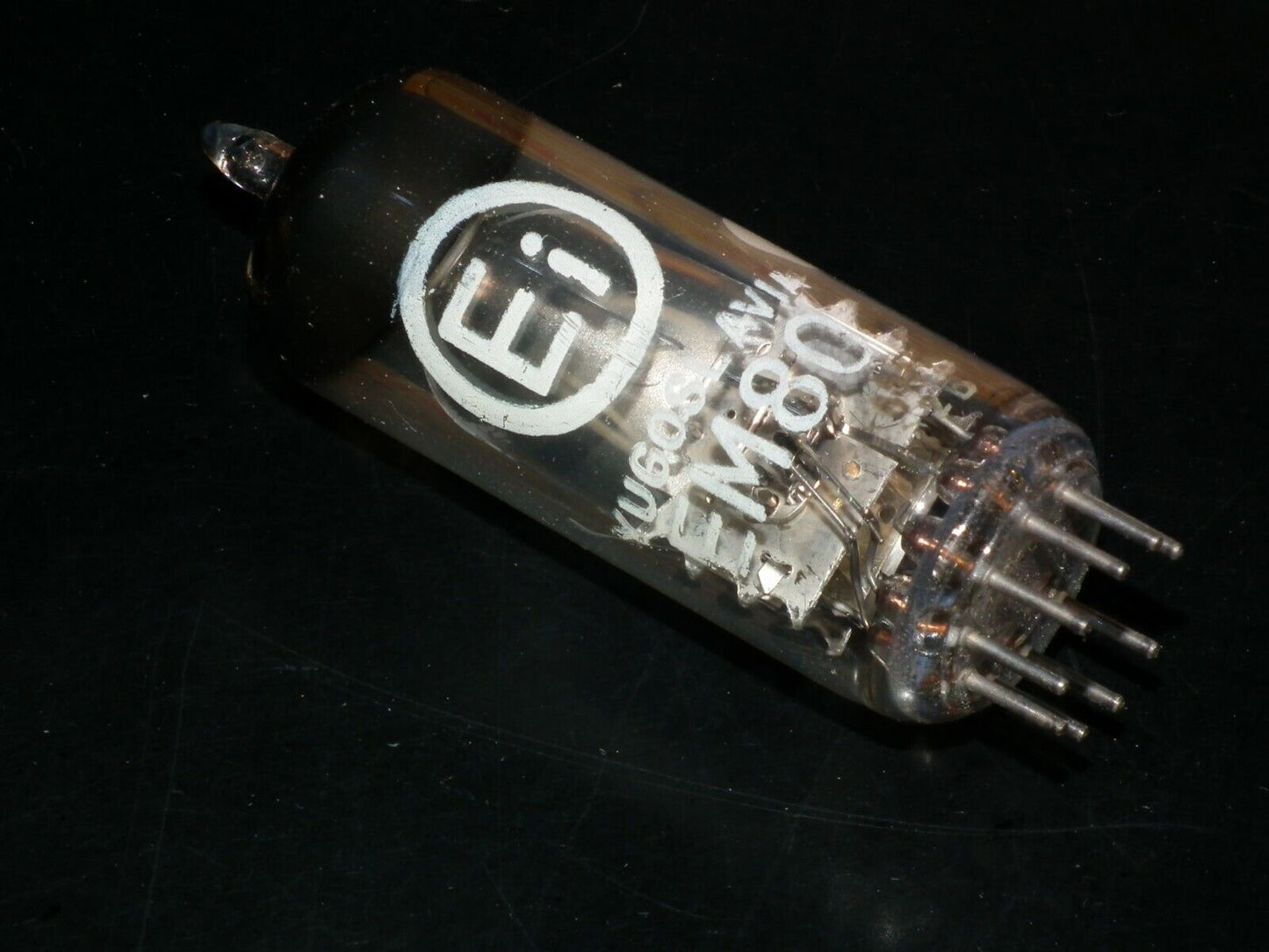 EM80 Philips EI Yugoslavia tuning eye tube Indicator NOS NIB O Getter late 60s
