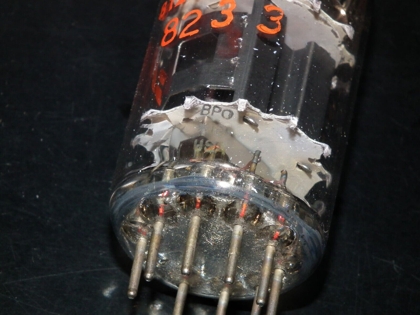 8233 RCA E55L NOS NIB Black Anode - Carbonized Nickel