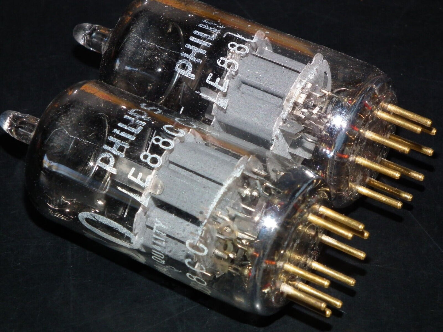 E88CC 6922 Matched Pair Philips Heerlen Holland Premium ECC88 6DJ8 Tested NOS 7L