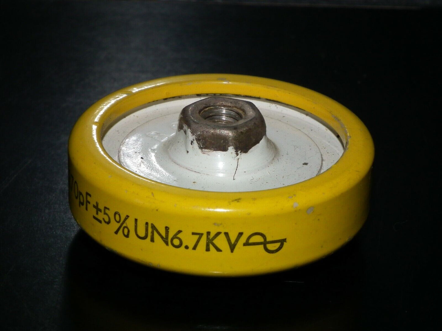 LCC France 270pF 6.7KV doorknob capacitor for professional broadcast Used Tested