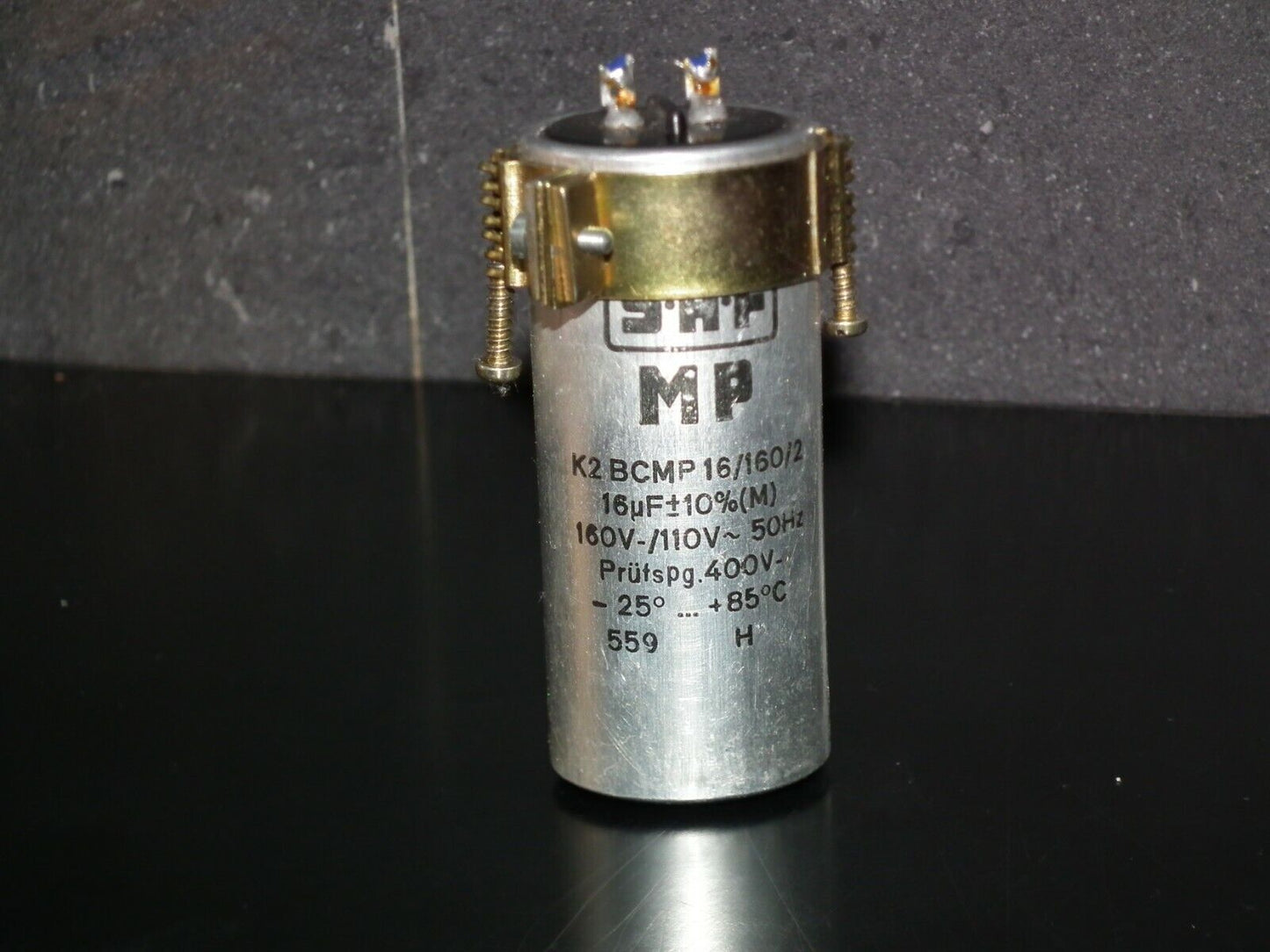 One vintage PIO capacitor 16 uF / 160V SAF West Germany 1959 DIY Tube Audio