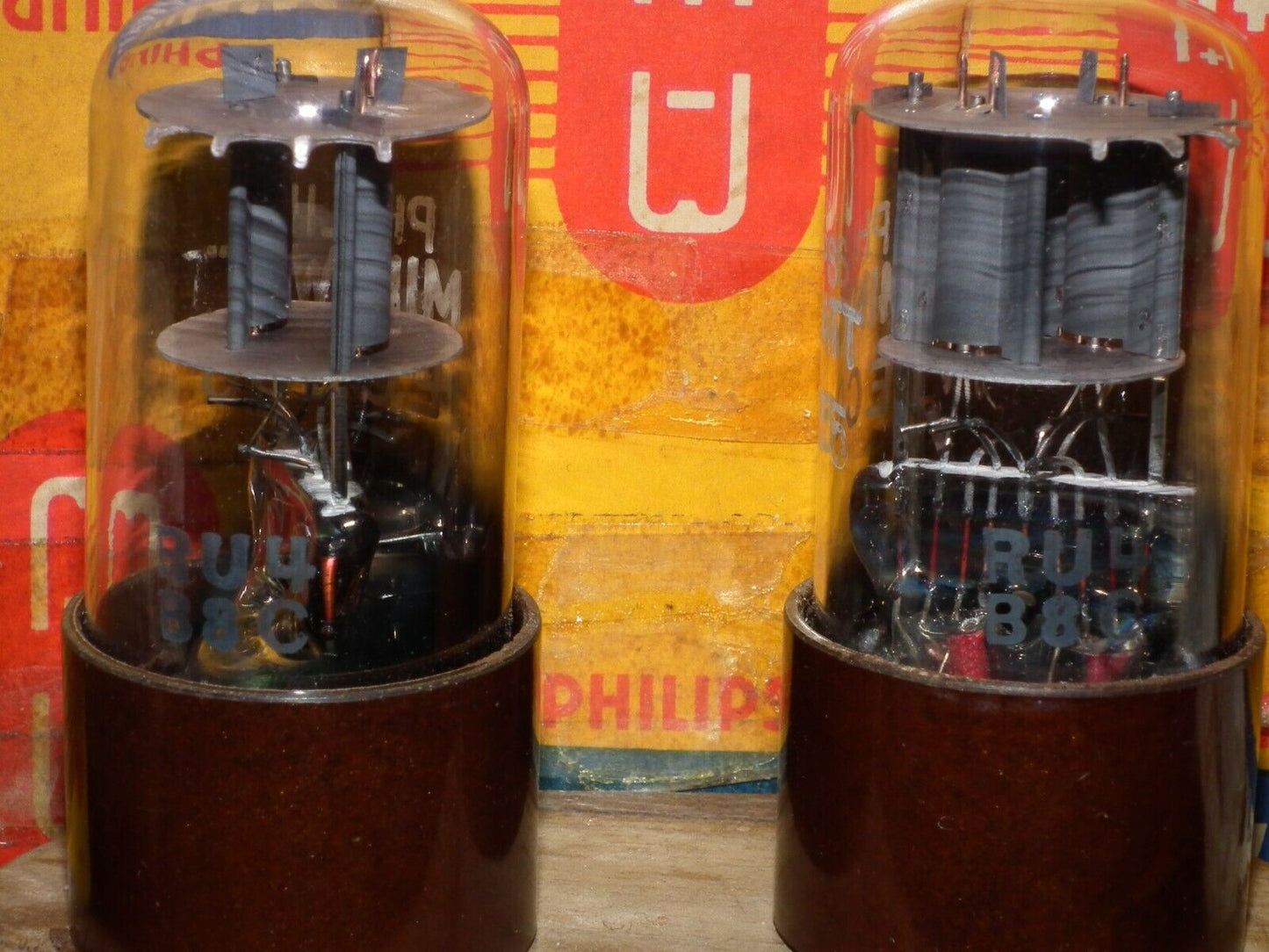 Mullard ECC35 6SL7GT NOS NIB Matched Pair Brown Base D Getter Blackburn 1958