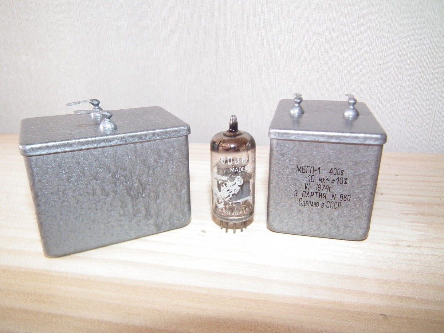 NOS PIO Capacitor 10mfd 400V 10u Paper in Oil MBGP-1 Soviet made in 70s