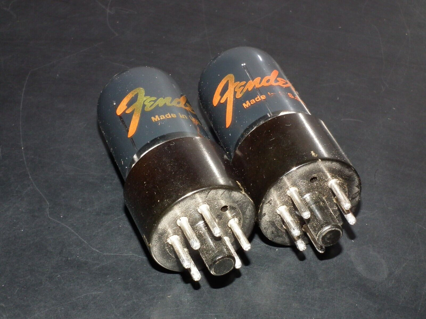 Platinum matched pair 6V6GTA FENDER Black Coated