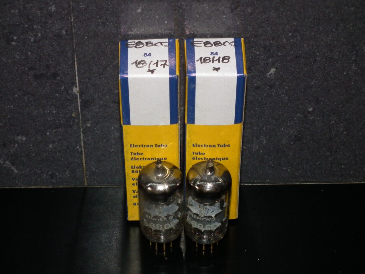 Platinum Matched Pair Siemens E88CC Used Tested NOS GRAY SHIELD A01 MP6