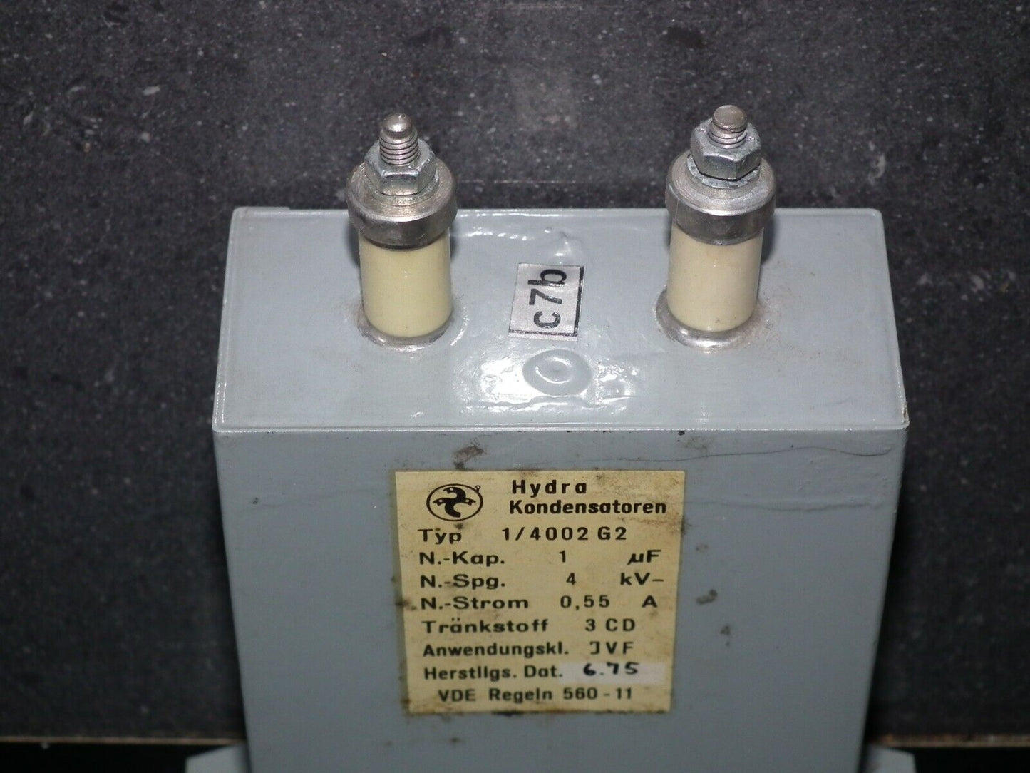 Hydra Berlin PIO capacitor 1u 4000V Made in West Germany in 1975 1mfd 4kV