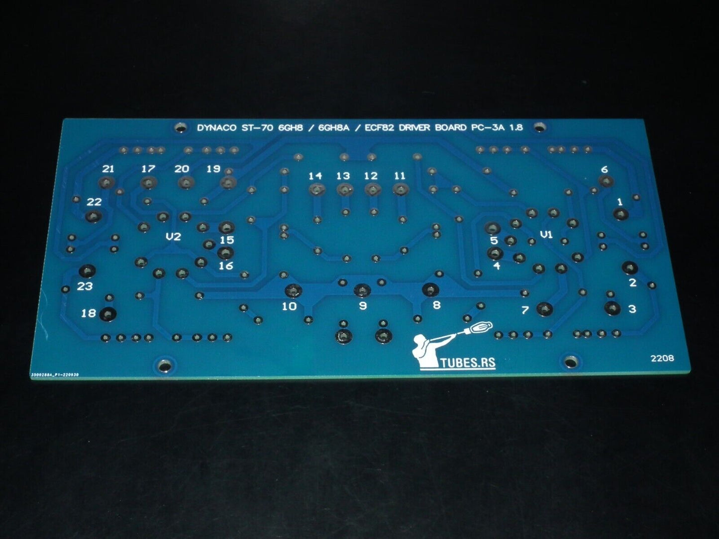 DYNACO ST-70 6GH8A / 6GH8 PC-3 DRIVER BOARD PARTIAL KIT (Retro Phenolic Look PCB + EI Philips 6GH8A Pair)