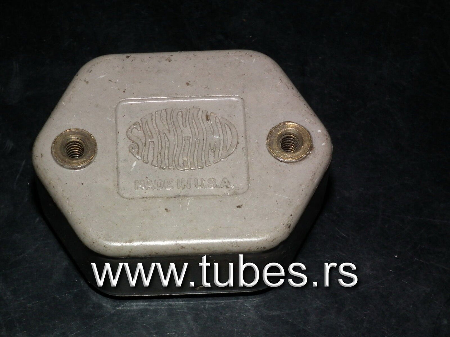 One vintage MICA capacitor 0.033 mfd 1200V Sangamo USA 0.033uF 1200WV