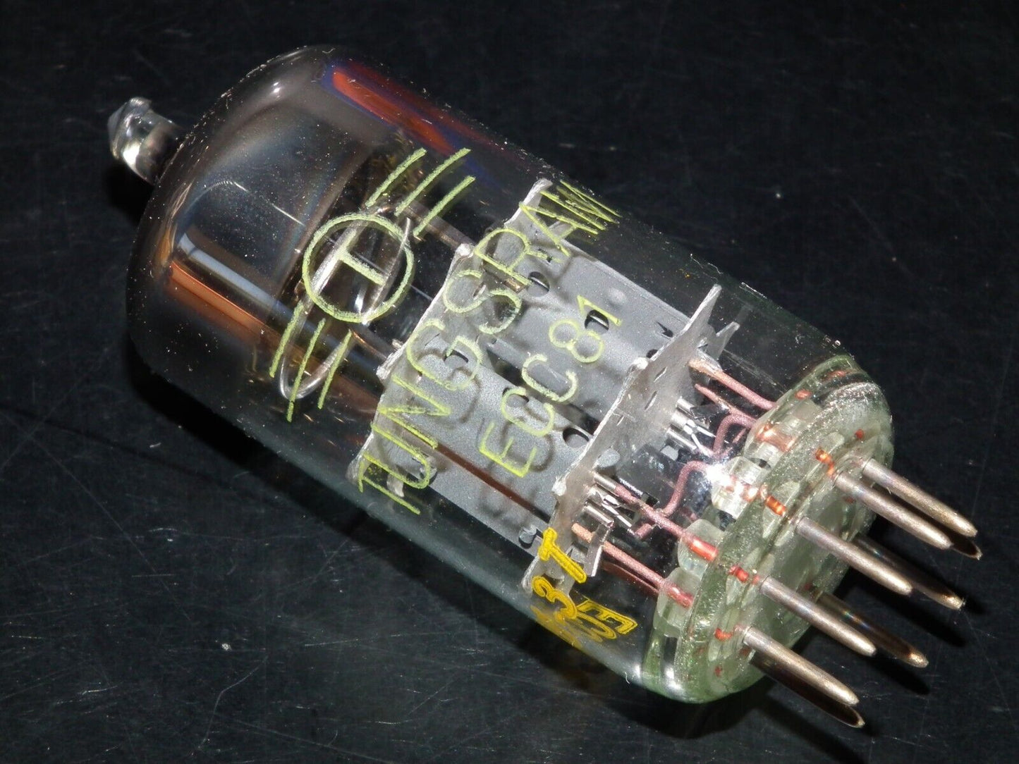 ECC81 Tungsram Old Type Big Ring Getter 12AT7 NOS NIB
