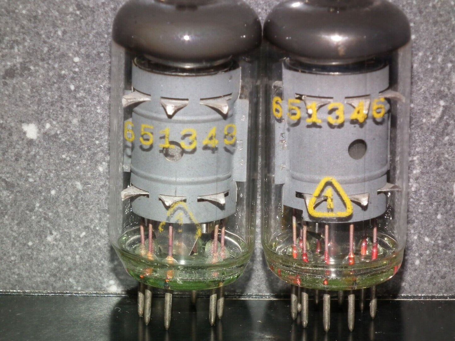 Platinum matched pair EF86 6267 RFT East Germany Low Noise Audio USED Tested 100
