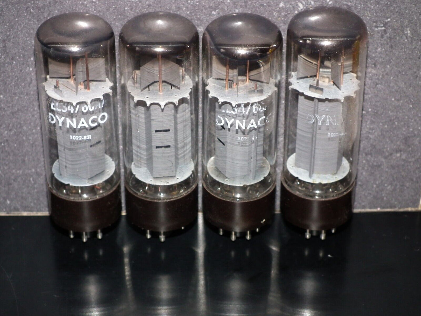 EL34 6CA7 Mullard Welded Anodes Platinum Matched QUAD Tested 95% Blackburn 1968