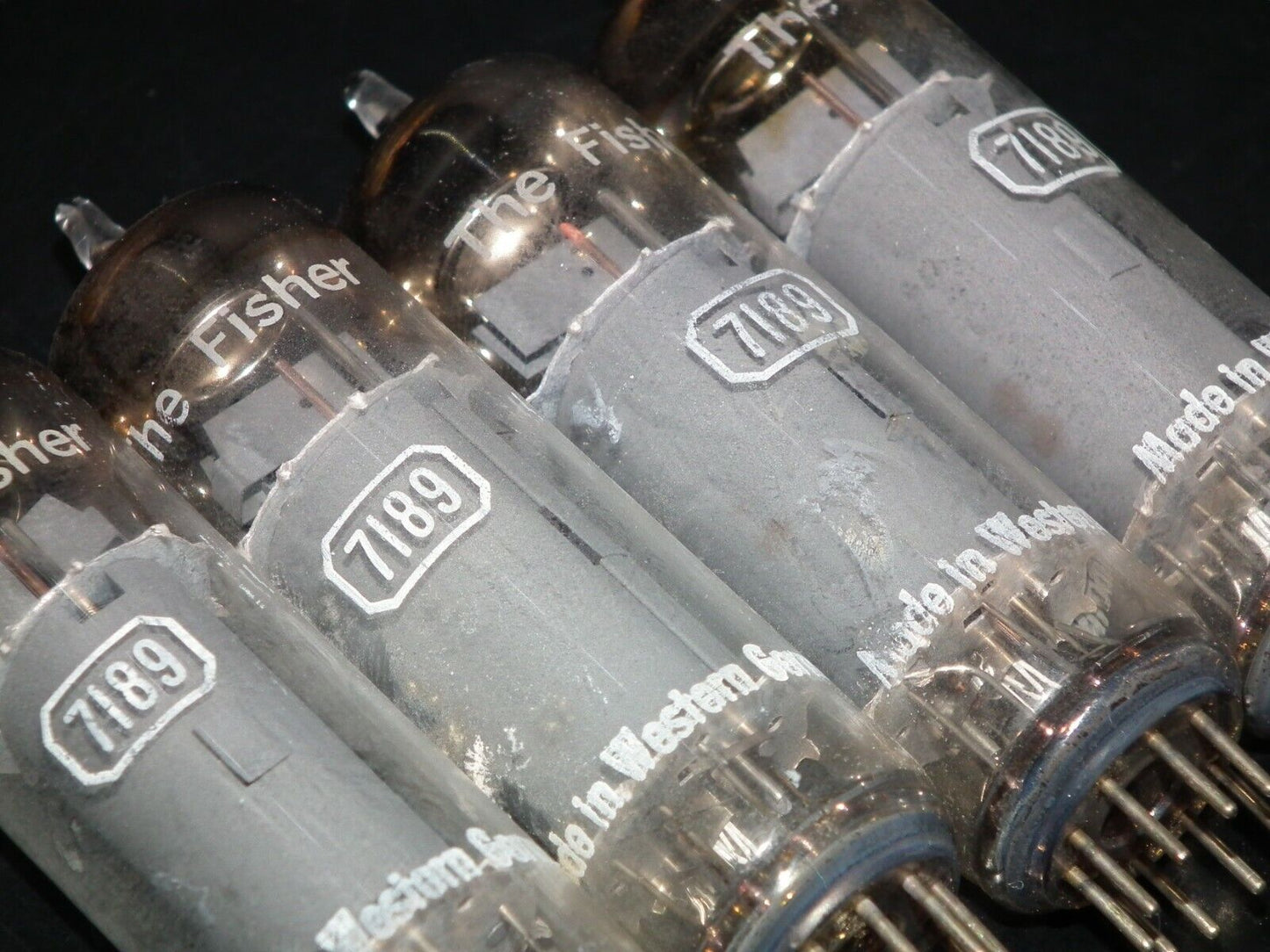 Matched Quad 7189 Telefunken Ultimate EL84 E84L 6BQ5 Rebranded Fisher Tested NOS