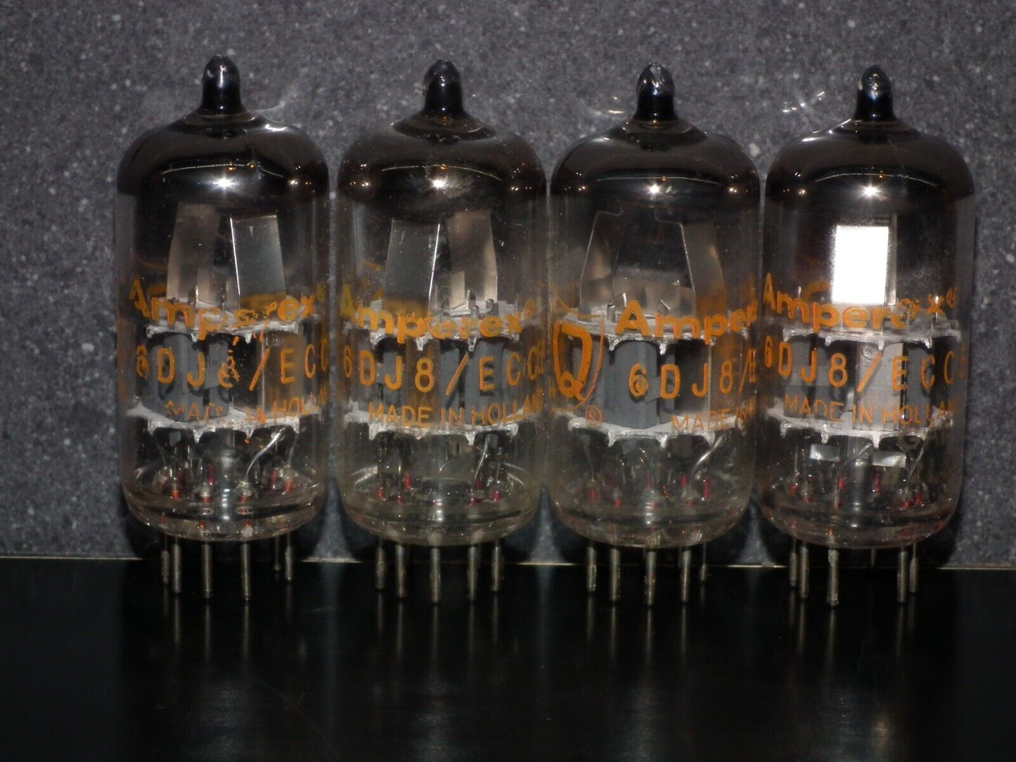 6DJ8 ECC88 Amperex Holland Matched Pair Used Tested 95% A Frame Getter