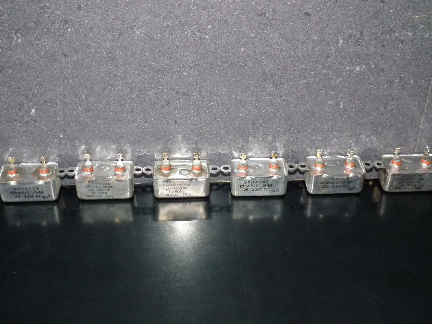 Two (2 pcs) RARE PIO Capacitors 0.25mfd 1000V 0.25u Sprague USA