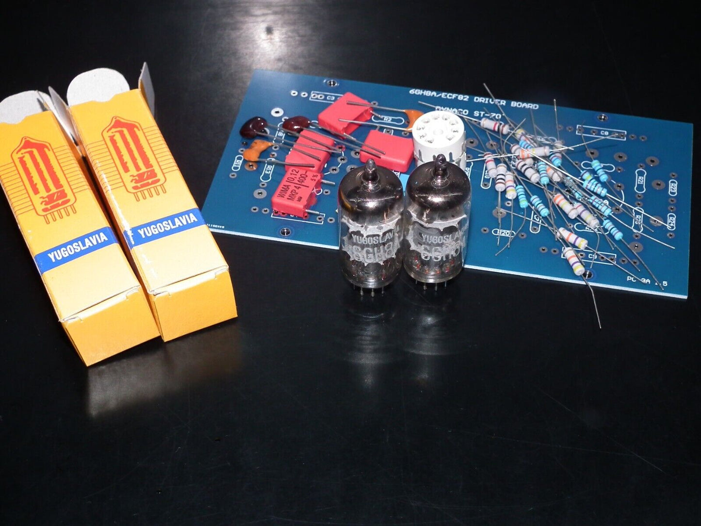 DYNACO ST-70 6GH8A / 6GH8 COMPLETE KIT PC-3 DRIVER BOARD WITH TUBES (NOS Platinum matched pair of 6GH8A EI Philips)