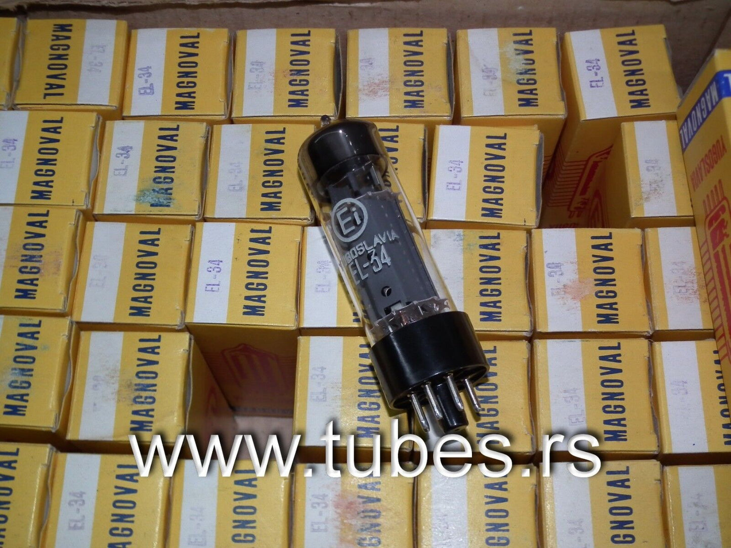 EL34 6CA7 EI Yugoslavia NOS Platinum Matched Quad Philips dual OO getter Stapled