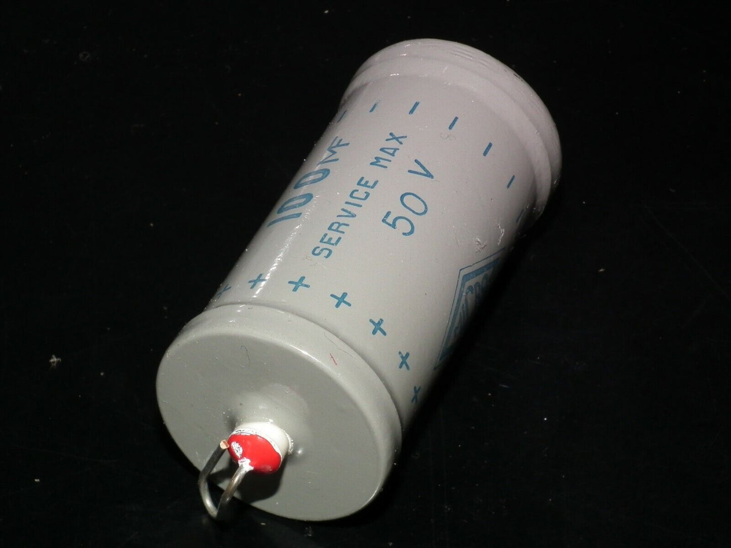 One vintage electrolytic capacitor 100u 50V 100mfd MICRO France 60s