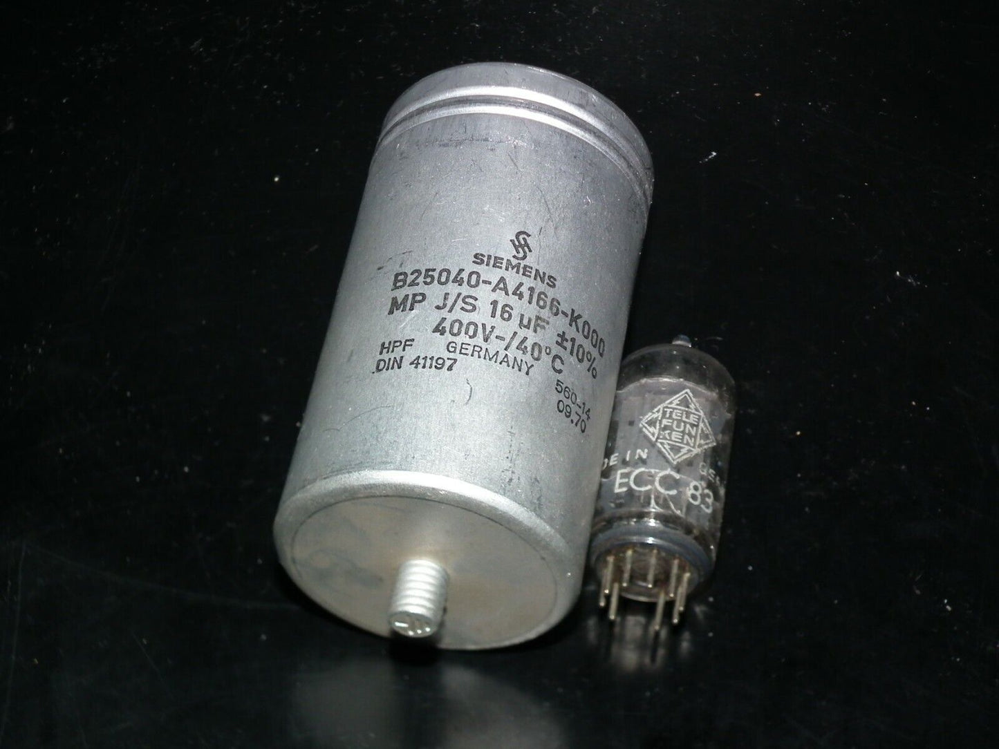One vintage Siemens PIO capacitor 16uF 400V DIY tube audio Klangfilm 16mfd 400V