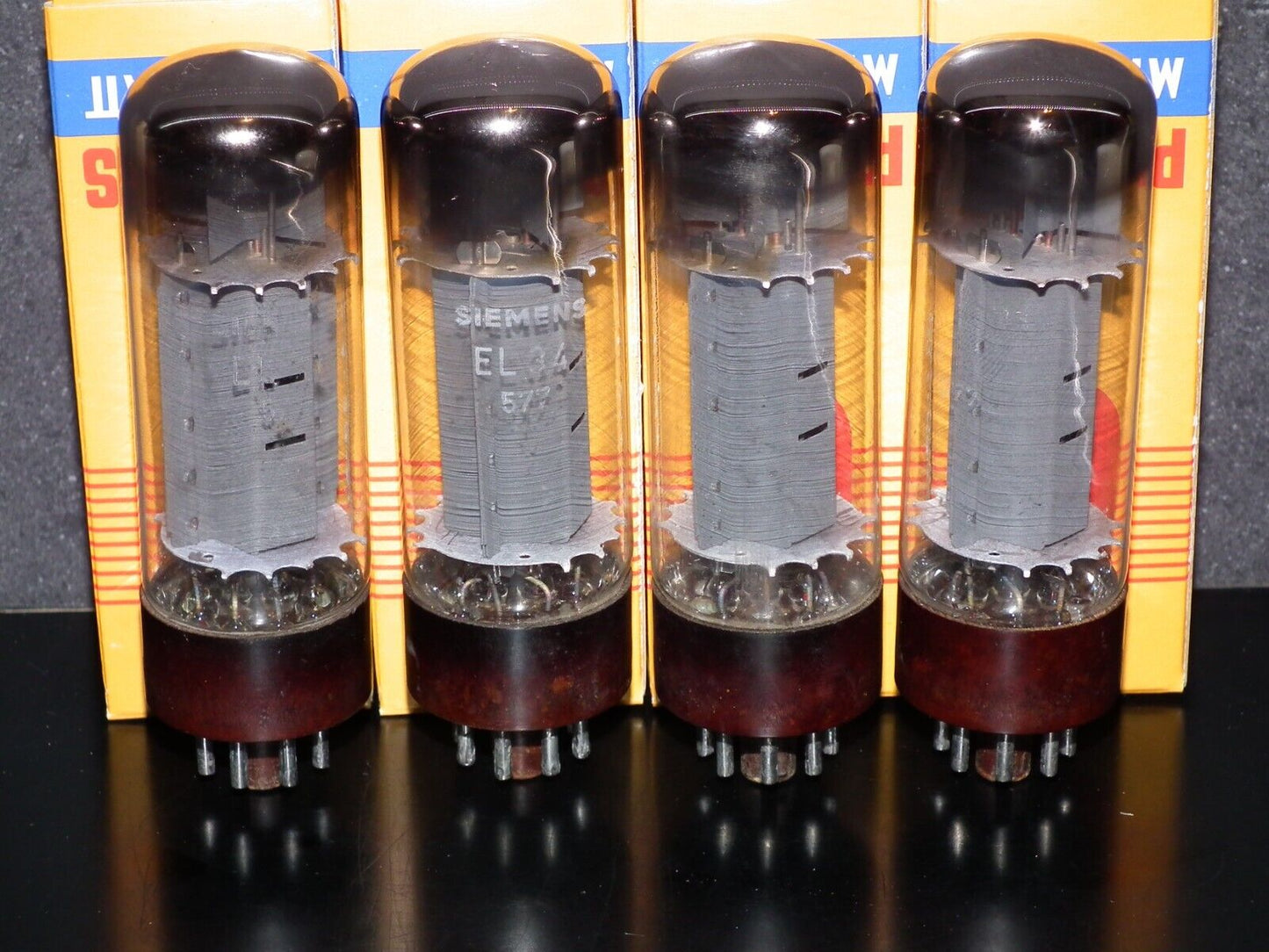 EL34 6CA7 Tesla Czechoslovakia Platinum Matched Quad Tested NOS over 100%
