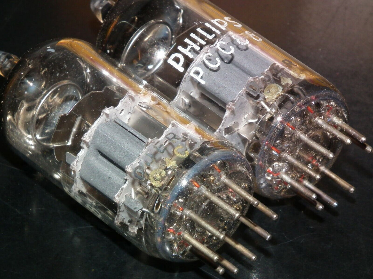 PCC88 Philips 7DJ8 Platinum Matched Pair Dual Stage Getter early 60s