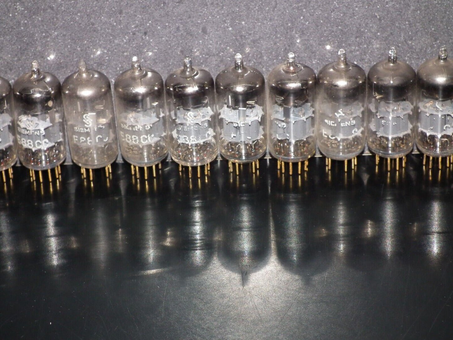 Platinum Matched Pair Siemens E88CC Used Tested NOS GRAY SHIELD A01 MP5