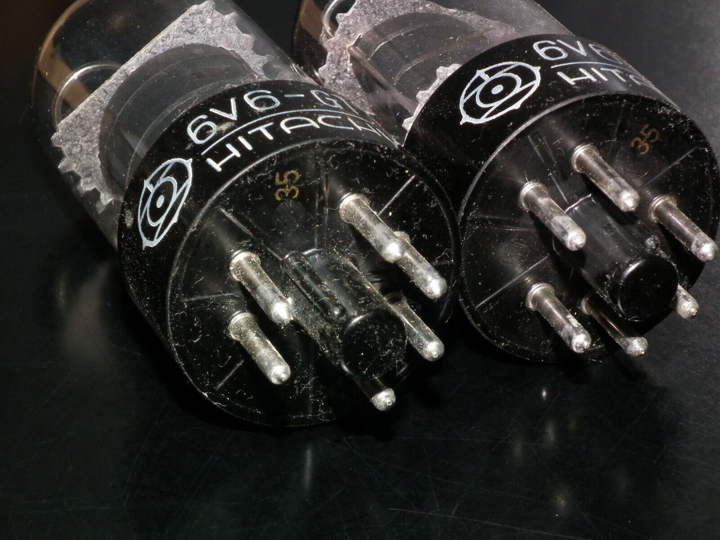 Matched Pair 6V6GT HITACHI Japan USED tested NOS Great Sounding 6V6-GT