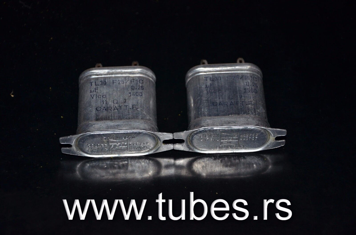 Two vintage NOS PIO capacitors 0.25uF 1500V ICAR Italy perfect for tube audio